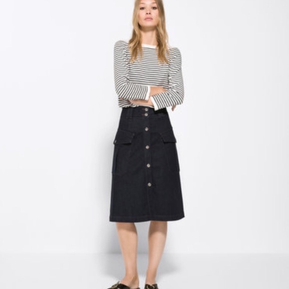 Massimo Dutti Dresses & Skirts - MASSIMO DUTTI dark wash denim skirt